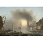 FRANCESCO FIDANZA (Rom, 1747 - Mailand, 1819), Seestück mit Hafen von Messina