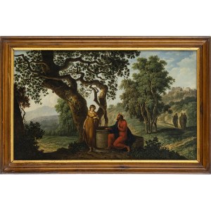 CARLO LABRUZZI (Roma, 1748 - Perugia, 1817), Christ and the Samaritan woman at the well