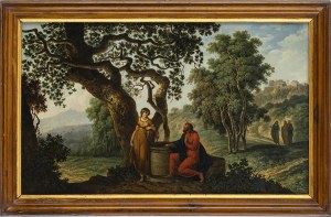 CARLO LABRUZZI (Roma, 1748 - Perugia, 1817), Christ and the Samaritan woman at the well