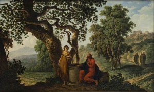 CARLO LABRUZZI (Roma, 1748 - Perugia, 1817), Christ and the Samaritan woman at the well