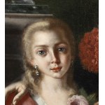 NEAPOLITAN ARTIST, 18th CENTURY, Double portrait with noblewoman and daughter holding rose