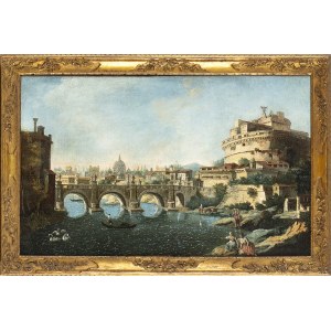 VENETIAN ARTIST, 18th CENTURY, View of Castel Sant'Angelo with St. Peter's in the background