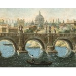 VENETIAN ARTIST, 18th CENTURY, View of Castel Sant'Angelo with St. Peter's in the background
