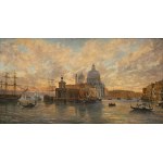 FRIEDRICH NERLY THE YOUNGER (Venice, 1842 - Lucerne, 1919), View of Punta della Dogana from Bacino di San Marco with the Basilica della Salute