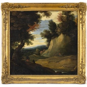 FLEMISH ARTIST, 17th CENTURY, Landscape with knight