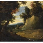 FLEMISH ARTIST, 17th CENTURY, Landscape with knight