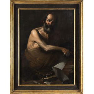 NEAPOLITAN CARAVAGGESQUE ARTIST, FIRST HALF OF THE 16th CENTURY, Philosopher with a book