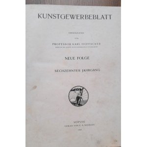 Karl Hoffacker, Kunstgewerbeblatt, 1905 r.