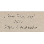 Gossia Zielaskowska (nar. 1983, Poznaň), Mapa barevných vírů - diptych, 2023