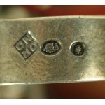 Srebrny pierścionek metka ORNO, Śmietański (104)