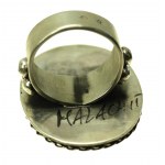 Srebrny pierścionek z malachitem wyrób autorski (1)