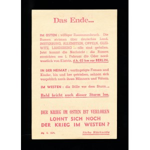 End... Russian military propaganda leaflet to German soldiers, World War II (1)