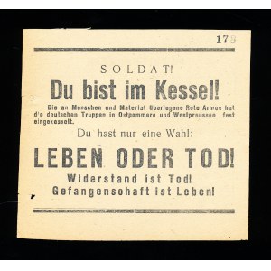 Soviet military propaganda leaflet aimed at German soldiers in Gdansk Pomerania and West Prussia (8)