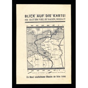 Sehen Sie sich die Karte an! Sowjetisches militärisches Propagandaflugblatt für deutsche Soldaten, Breslau, Zweiter Weltkrieg (27)