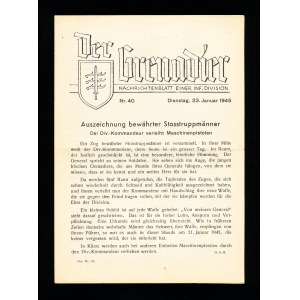 Der Grenadier Informationsblatt der deutschen Infanterie-Division vom 23. Januar 1945 (30)