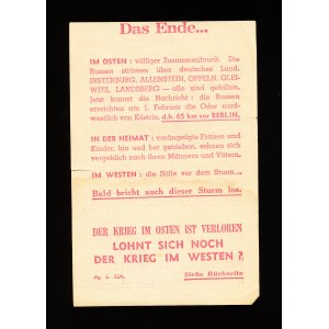 End... Russian military propaganda leaflet to German soldiers on the Eastern Front, World War II (44)