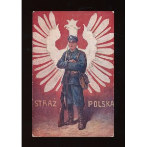II Rp Pocztówka patriotyczna Straż Polska (103)