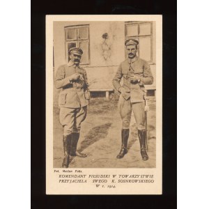 Veliteľ II. republiky Piłsudski v sprievode svojho priateľa Sosnkowského v roku 1914 (109)