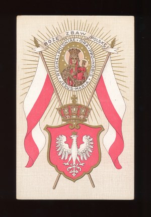 Pocztówka patriotyczna Boże Zbaw Polskę (128)