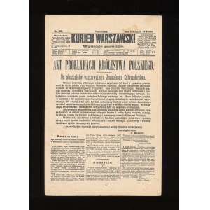 II Rp Kurier Warszawski - Act of Proclamation of the King. Polish 1916. (177)
