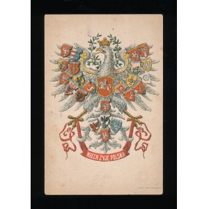 Vlastenecká pohlednice Ať žije Polsko (221)