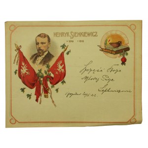 Patriotisches Telegramm - Henryk Sienkiewicz, 1922 (255)