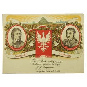 Telegram patriotyczny Tadeusz Kościuszko i ks. Józef Poniatowski, 1922 r. (256)