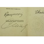 Důstojnický patent pro poručíka dělostřeleckého sboru, 1938 (605)
