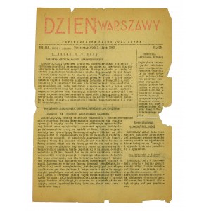 Dzień Warszawy, poľské podzemné noviny, 1943 (951)