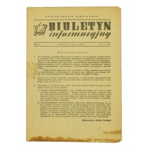 Informačný bulletin, č. 24 (179), 1943, podzemná tlač (952)