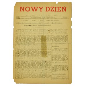 Nowy Dzień, poľské podzemné noviny, 22. októbra 1942 (954)