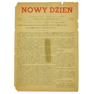 Nowy Dzień, polské podzemní noviny, 22. října 1942 (954)