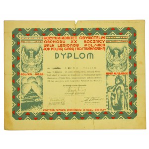 Diplom 13. ľahkého delostreleckého pluku, Volyň 1936 (604)
