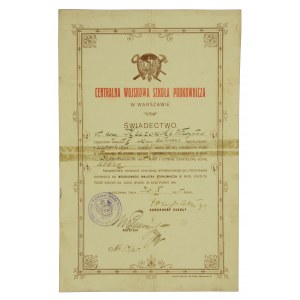 Świadectwo szkolne Wojskowego Majstra Podkuwacza 1925 r. (606)
