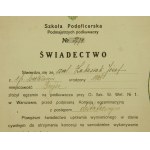 Świadectwo Szkoły Podoficerskiej Podmajstrzych Podkuwaczy 1927 r. (607)