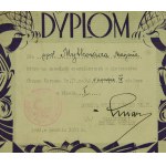 Dyplom zawody szermiercze 28 Pułk Strzelców Kaniowskich, Łódź 1931 r. (609)