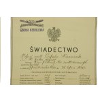 Świadectwo Szkoły Uzbrojenia na kaprala z 20 Pułku Ułanów, 1936 r. (610)