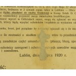Afisz Werbunek Wolotników z Województwa Lubelskiego July 1920. (619)