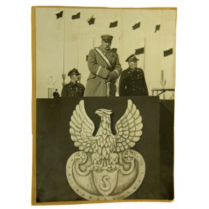 Józef Piłsudski Foto von einer militärischen Zeremonie (620)