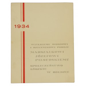 Zaproszenie na uroczystość z okazji imienin marszałka Józefa Piłsudskiego, Łódź 1934 r. (238)