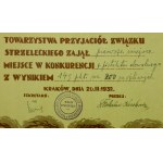 Diploma - shooting competition, Zw. Strzelecki Kraków, 1932 (241)