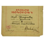 Dyplom za Bieg Myśliwski w 23 Pułku Artylerii Polowej, Sosnowiec 1926 r. (243)