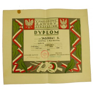 Diplom - Nationaler Wettbewerb im Gewehrschießen, M. S. Wojsk. Lwów, 1930 (246)