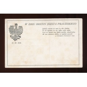 Postcard On the name day of Jozef Pilsudski, Auschwitz 1918. (660)