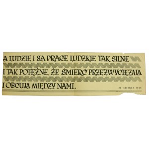 Afisz - Druhá republika. Citát maršala Józefa Piłsudského (358)