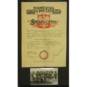 Certificate and photograph Soldiers' Initial School of the 45th Infantry Regiment, Rivne 1932 (279)