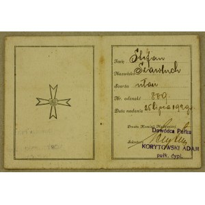 Legitymacja Odznaki Pułkowej 13 Pułku Ułanów Wileńskich 1929 r. (71)