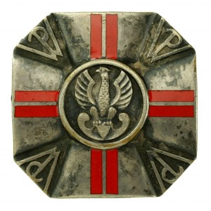 Druhá republika, odznak vojenského jazdeckého učilišťa. Kurz druhého stupňa s miniatúrou (163)