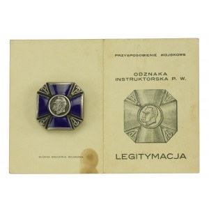II RP, Odznaka Instruktorska Przysposobienie Wojskowe Ogólne wraz z legitymacją 1934 (168)