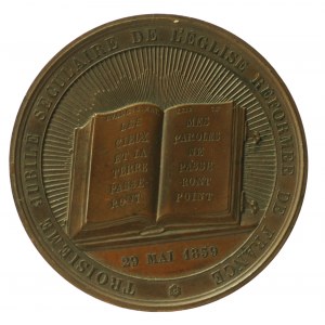 Frankreich, Medaille Erste Nationalsynode der Reformierten Kirche 1859 (201)